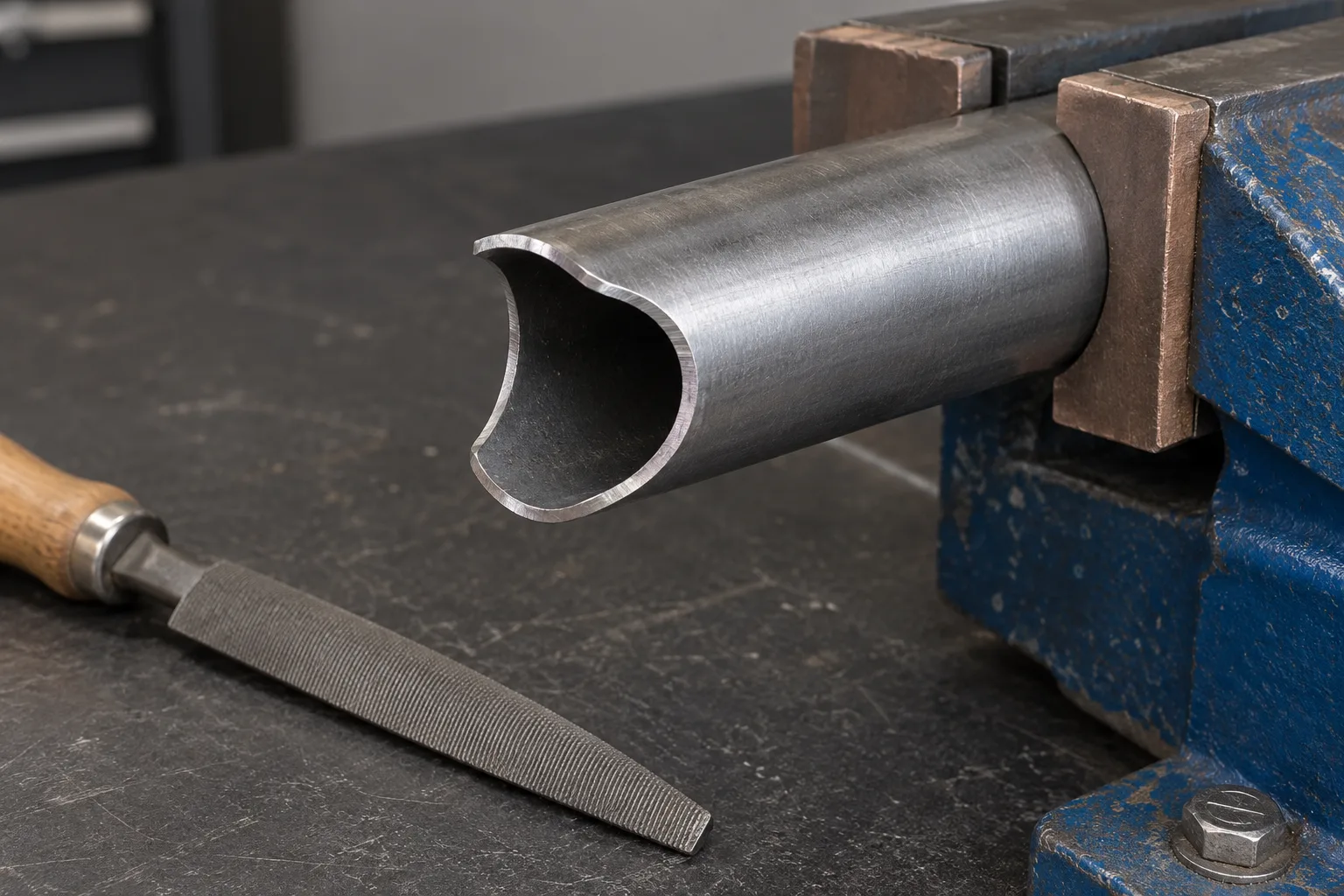 Notched end of a branch tube
